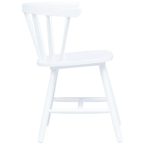 Maison Madeleine -  5 Piece Dining Set Solid Rubber Wood White